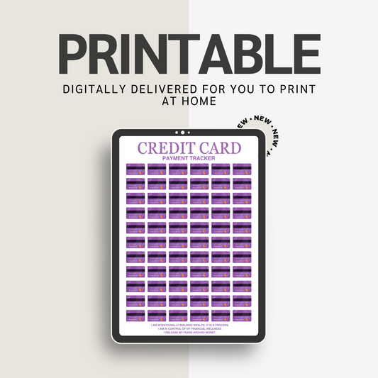 PRINTABLE Credit Card Payment Tracker - Purple